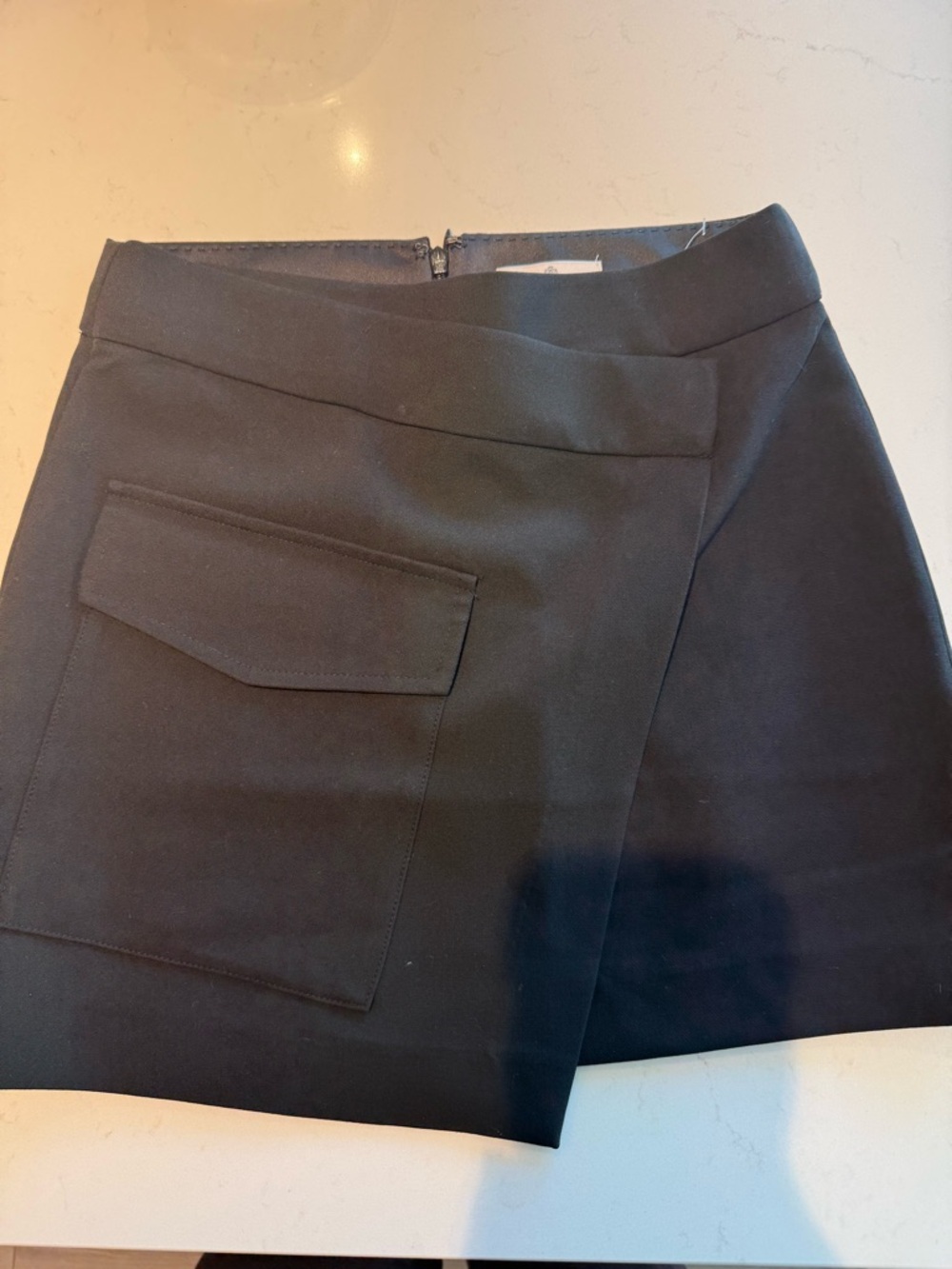 Babaton Black Tailored Skirt with Back Zip